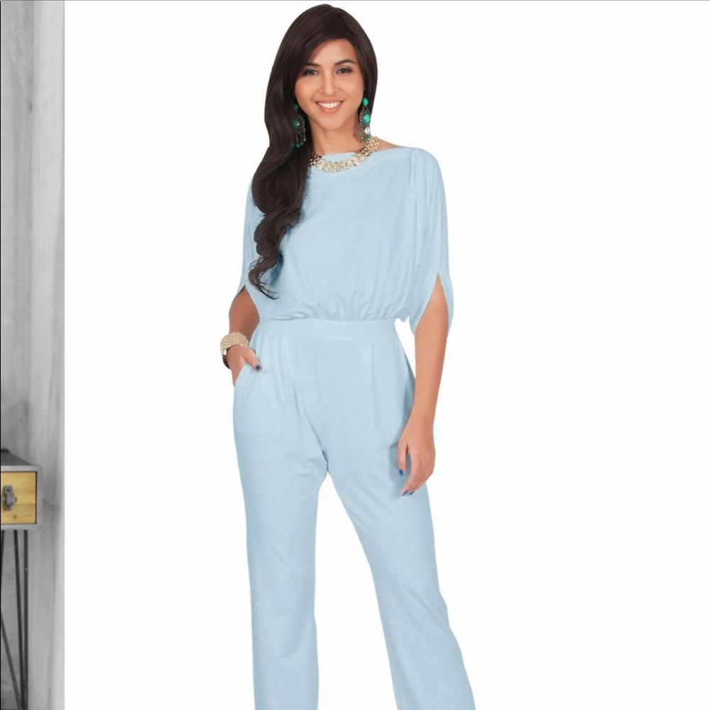 Sky Blue jumpsuit NWT